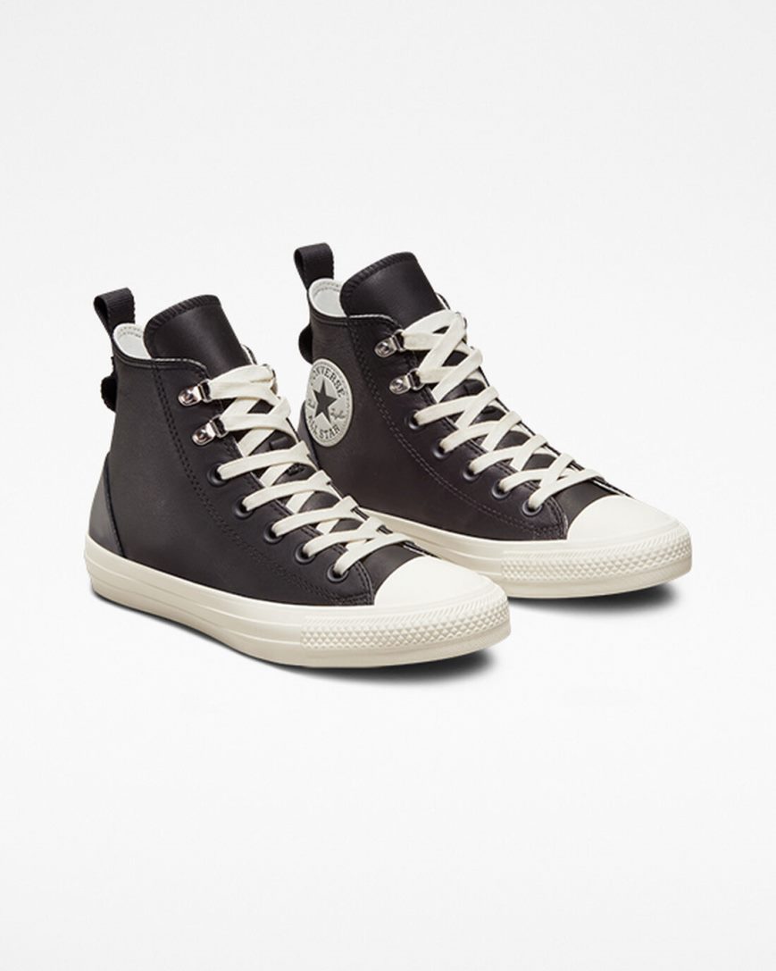 Dámské Boty Vysoké Converse Chuck Taylor All Star Læder Hike Černé | CZ ORUW51